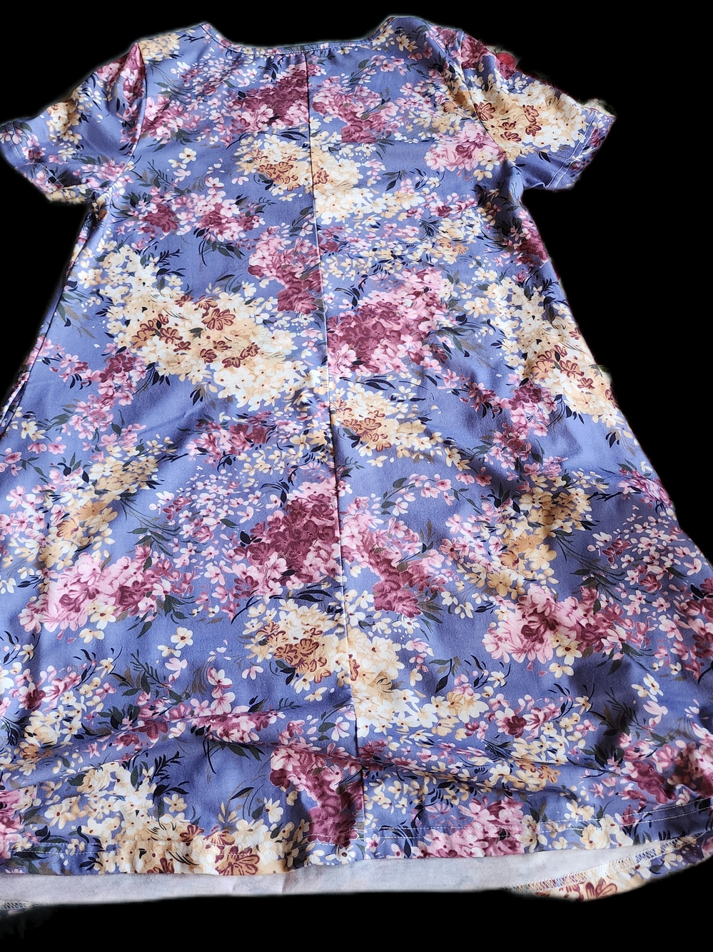 Lavender Floral Short Sleeve Dress
